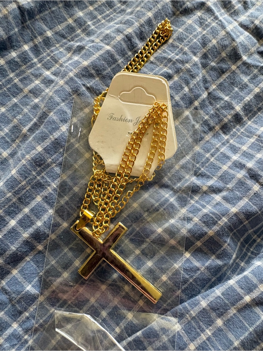 Fashion Jewelry Gold Cross Necklace Pendant